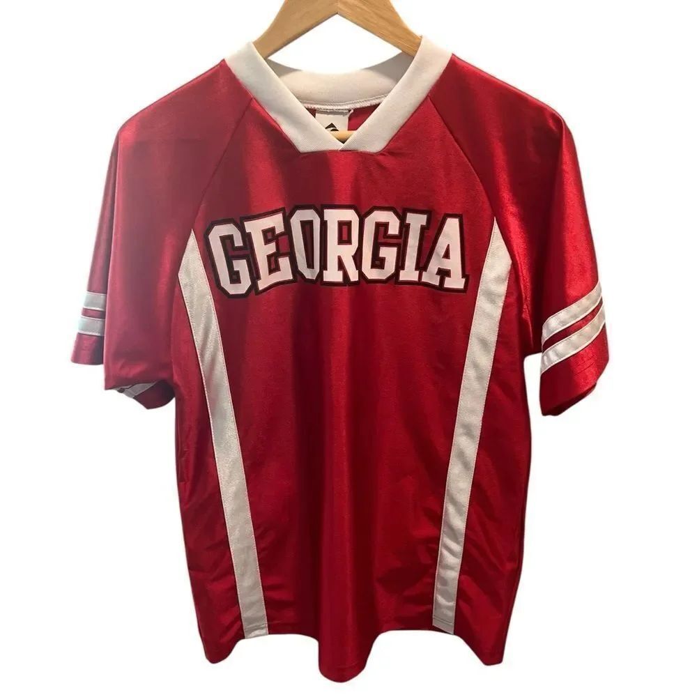 Georgia Bulldogs Red White Short Sleeve Jersey Size Small